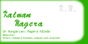 kalman magera business card